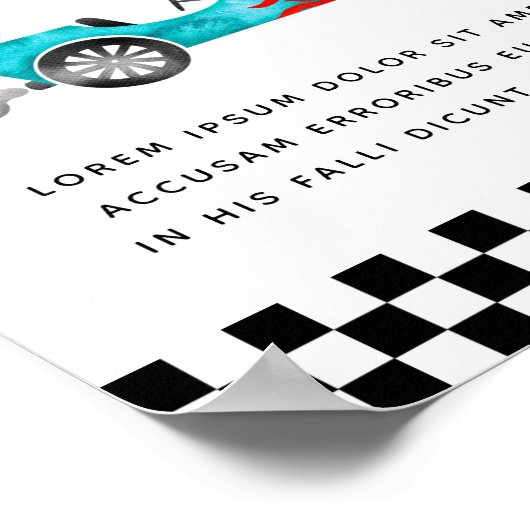 Aangepaste kenteken voor rackwagens poster (Hoek)