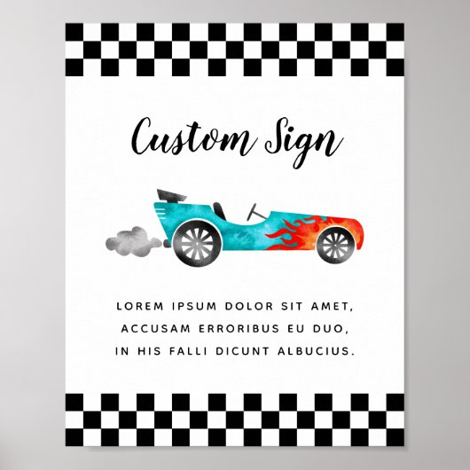 Aangepaste kenteken voor rackwagens poster (Voorkant)