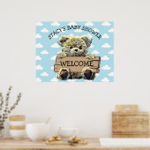 Aangepaste kentekenplaat voor Baby shower Poster (Keuken)