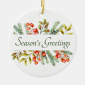 Aangepaste keramische botanische banner ornament (Voorkant)