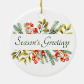 Aangepaste keramische botanische banner ornament (Achterkant)