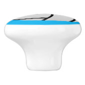 Aangepaste keramische knop met volleybal logo (Zijkant)