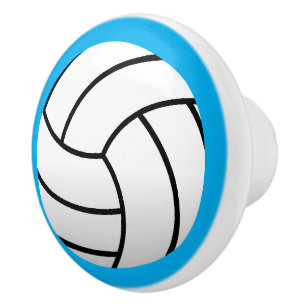 Aangepaste keramische knop met volleybal logo