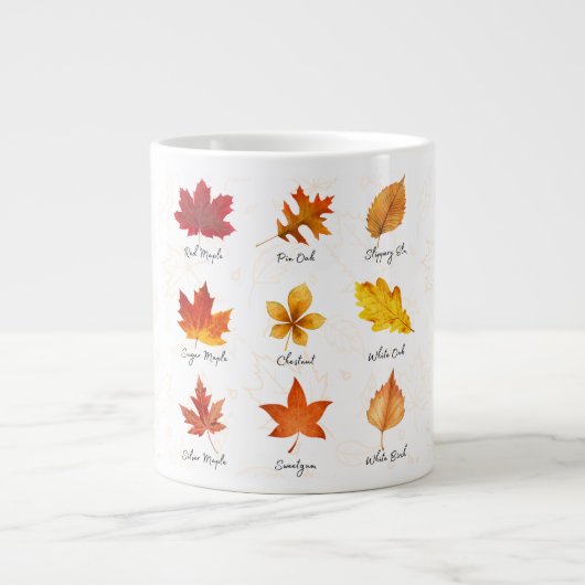 Aangepaste Keramische Mok, Herfst Bladeren Mok voo (Voorkant)