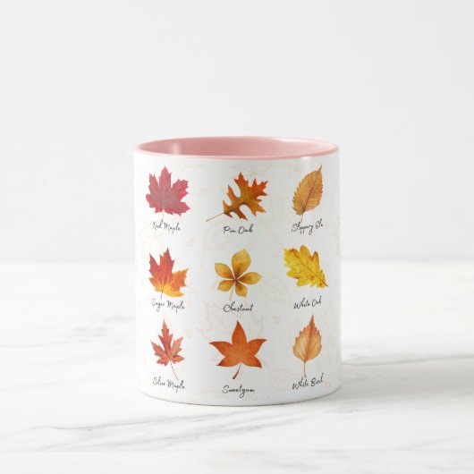 Aangepaste Keramische Mok, Herfstbladeren voor Hom Mok (Midden)