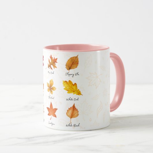 Aangepaste Keramische Mok, Herfstbladeren voor Hom Mok (Voorkant rechts)