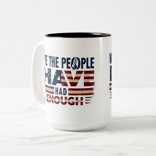 Aangepaste keramische Mok met Amerikaans embleem e (Voorkant links)