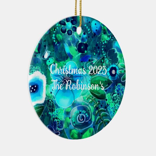 Aangepaste keramische Ornament - Abstract bloemig  (Rechts)