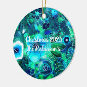 Aangepaste keramische Ornament - Abstract bloemig  (Links)