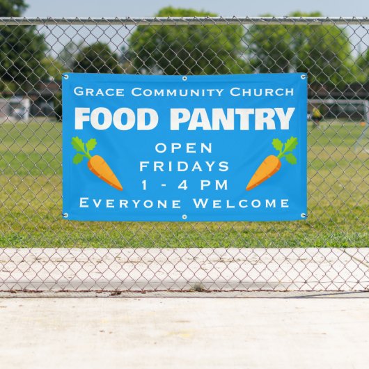 Aangepaste Kerk Food Pantry Banner (Insitu)