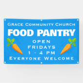 Aangepaste Kerk Food Pantry Banner (Horizontaal)