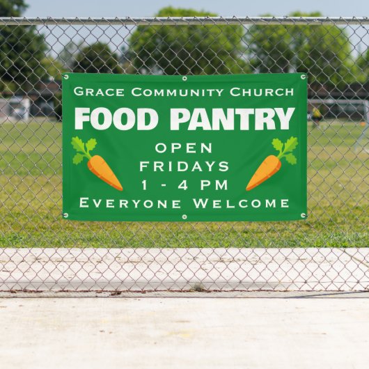Aangepaste Kerk Food Pantry Banner (Insitu)