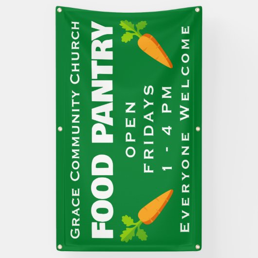 Aangepaste Kerk Food Pantry Banner (Verticaal)