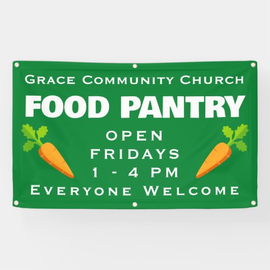 Aangepaste Kerk Food Pantry Banner (Horizontaal)