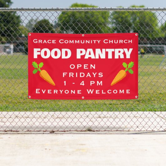 Aangepaste Kerk Food Pantry Banner (Insitu)