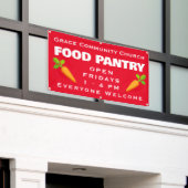 Aangepaste Kerk Food Pantry Banner (Buitenkant Gebouw)