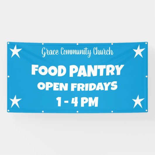 Aangepaste Kerk Food Pantry Banner (Horizontaal)