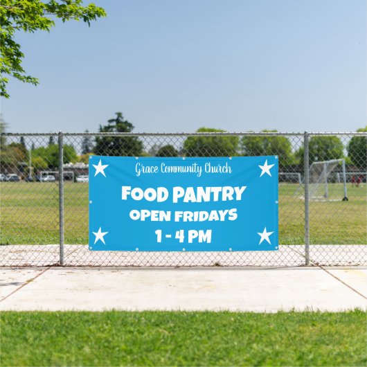 Aangepaste Kerk Food Pantry Banner (Insitu)