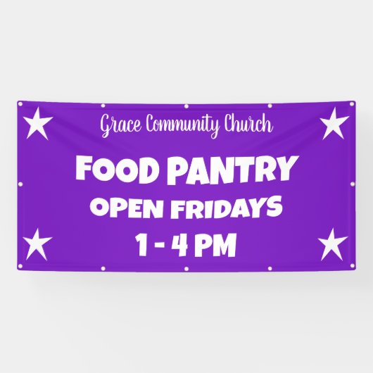 Aangepaste Kerk Food Pantry Banner (Horizontaal)