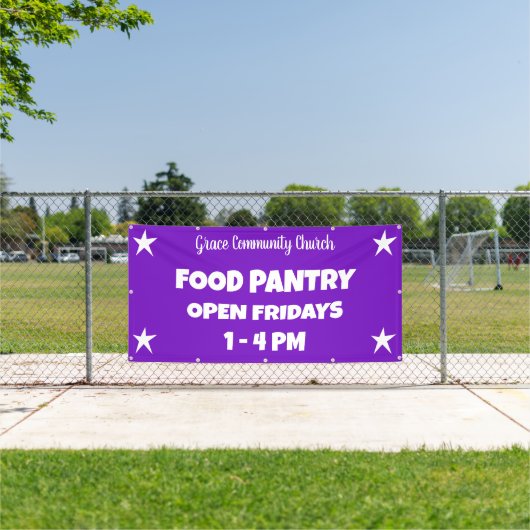 Aangepaste Kerk Food Pantry Banner (Insitu)
