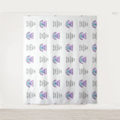 Aangepaste KERK PROMOTIEARTIKELEN Logo Achtergrond Wandkleed (Voorkant)
