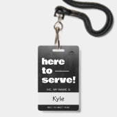 Aangepaste kerkbadge-ID-sjabloon Badge (Voorzijde met lanyard)