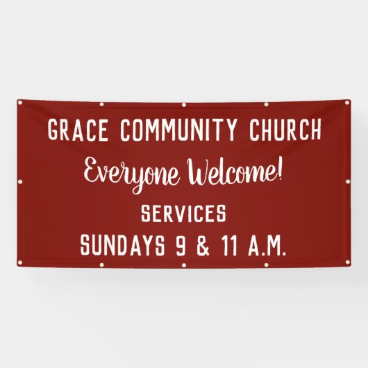 Aangepaste kerkbanner spandoek (Horizontaal)
