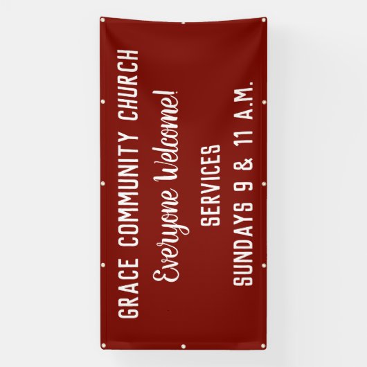 Aangepaste kerkbanner spandoek (Verticaal)