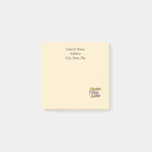 Aangepaste kerkgrafiek 'Prijs de HEER' Post-it® Notes (Voorkant)