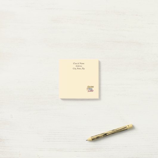 Aangepaste kerkgrafiek 'Prijs de HEER' Post-it® Notes (Op bureau)