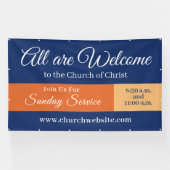 Aangepaste kerkwelkomstbord hangende banner | Buit (Horizontaal)