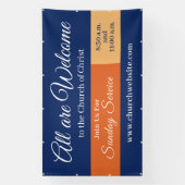 Aangepaste kerkwelkomstbord hangende banner | Buit (Verticaal)