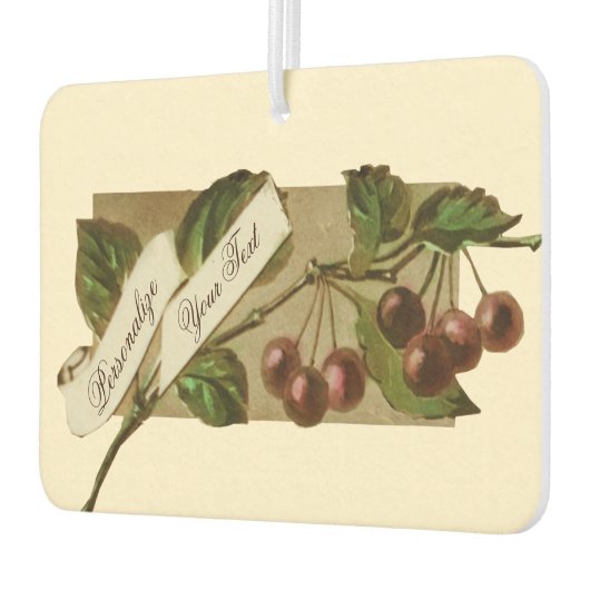 Aangepaste kersen Retro Fruit Old School Luchtverfrisser (Links)