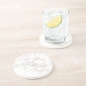 Aangepaste kersenbloesem bruiloft zandsteen onderzetter (Zijkant)