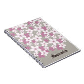 Aangepaste Kersenbloesems Bloemen Notitieboek (Rechterzijde)
