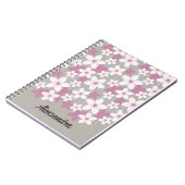 Aangepaste Kersenbloesems Bloemen Notitieboek (Linkerzijde)