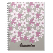 Aangepaste Kersenbloesems Bloemen Notitieboek (Voorkant)