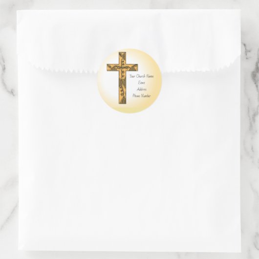 Aangepaste kersgebeurtenis ronde sticker (Tas)