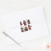 Aangepaste Kerst Aap Primate Ape Grappig Bel me Vierkante Sticker (Envelop)