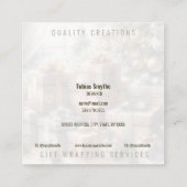 Aangepaste Kerst Artistieke Gift Design met QR-cod Vierkante Visitekaartje (Achterkant)