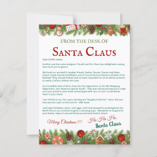Aangepaste kerst Briefkaart van Santa | personalis