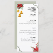 Aangepaste kerst bruiloft menu (Voorkant / Achterkant)