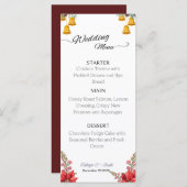 Aangepaste kerst bruiloft menu (Voorkant / Achterkant)