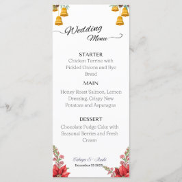 Aangepaste kerst bruiloft menu