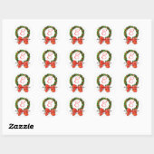 Aangepaste Kerst bruiloft Monogram E Sticker (Vel)