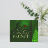 Aangepaste kerst brunch uitnodiging briefkaart (Staand voorkant)