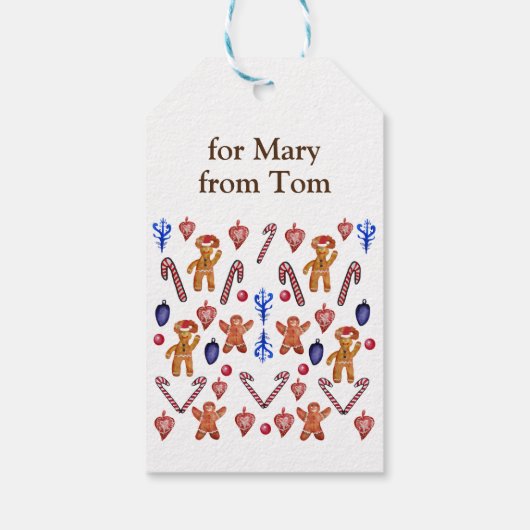 Aangepaste kerst cadeaulabel (Achterkant)