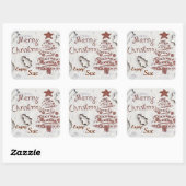 Aangepaste Kerst Cookie Gift Stickers (Vel)