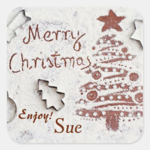 Aangepaste Kerst Cookie Gift Stickers