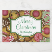 Aangepaste Kerst Cookies Jar Food Stickers Labels (Enkel label)